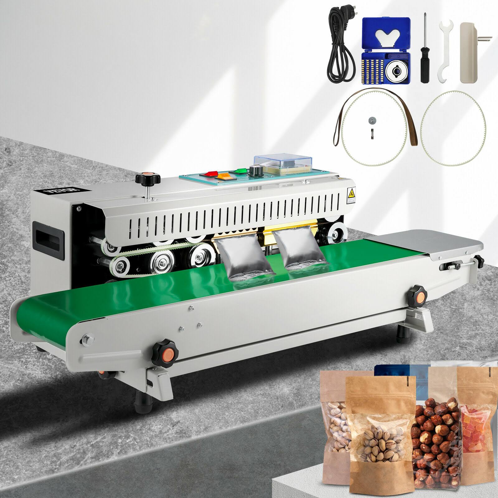 Vevor Automatic Horizontal Continuous Plastic Bag Band Sealing Sealer Machine DVOH9R0A_BNMDY