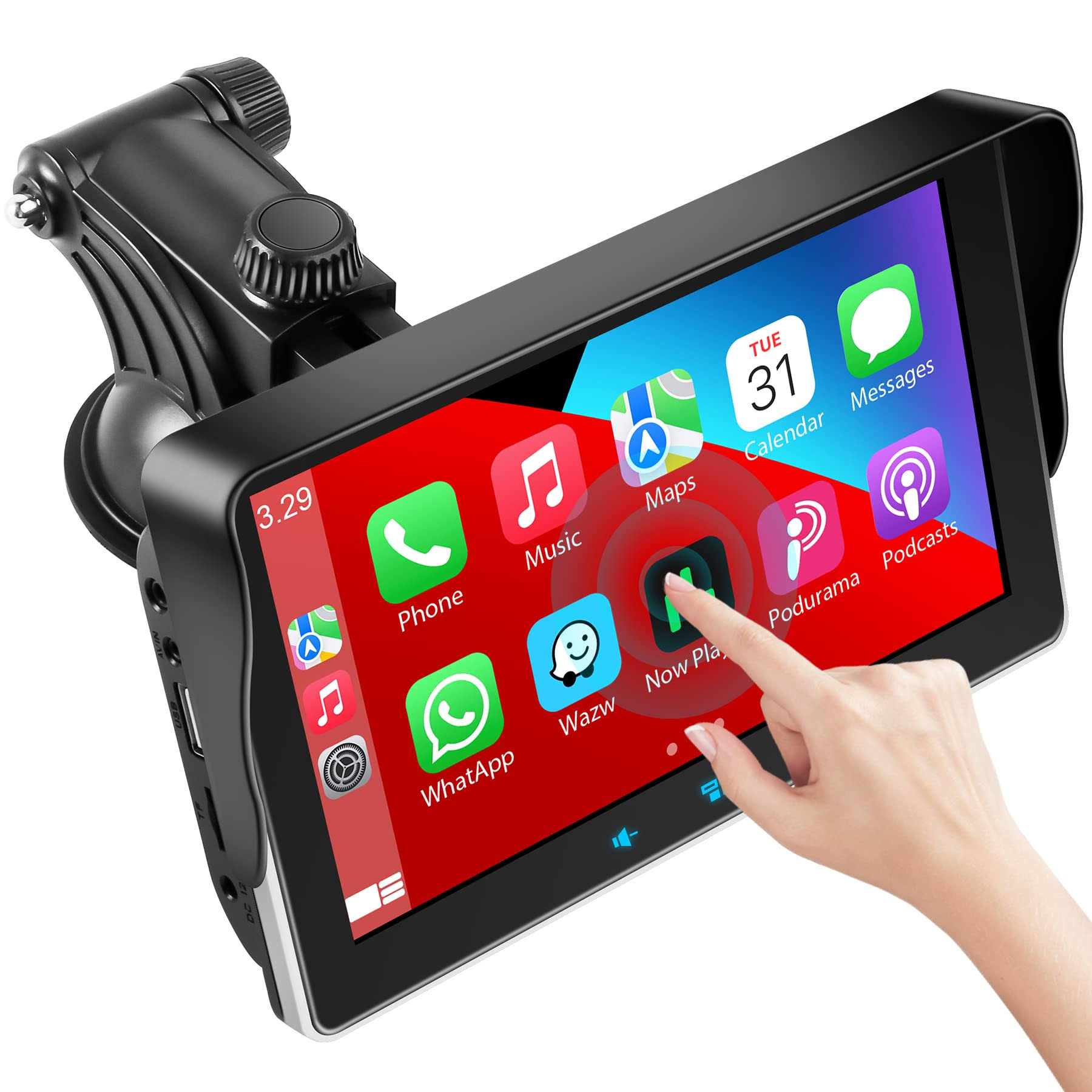 Newest Portable For Apple Carplay Wireless Android Auto,Stereo Car Radio 7 Inch Ips Touch Screen Multimedia Player,Compatible Bluetooth ARXTPBHB_6MFBV