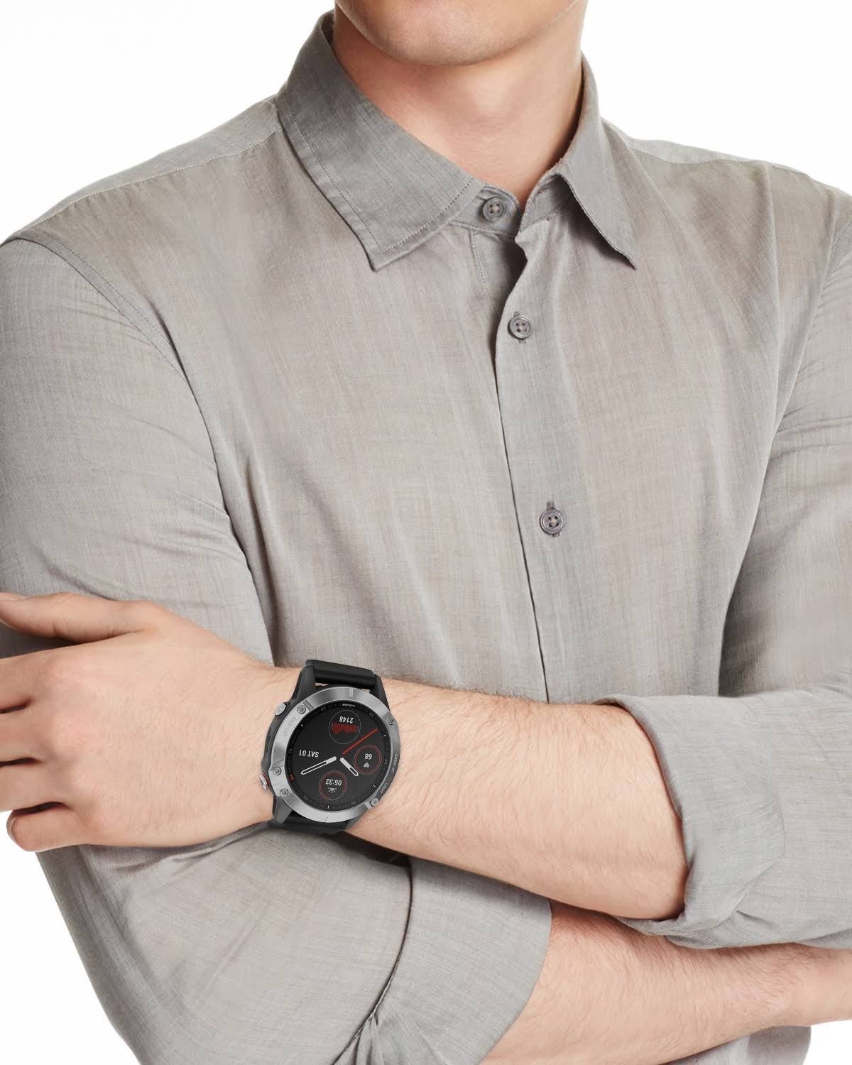 Garmin Fenix 6 Watch-Silver/CEOMPOZM_CQXWO