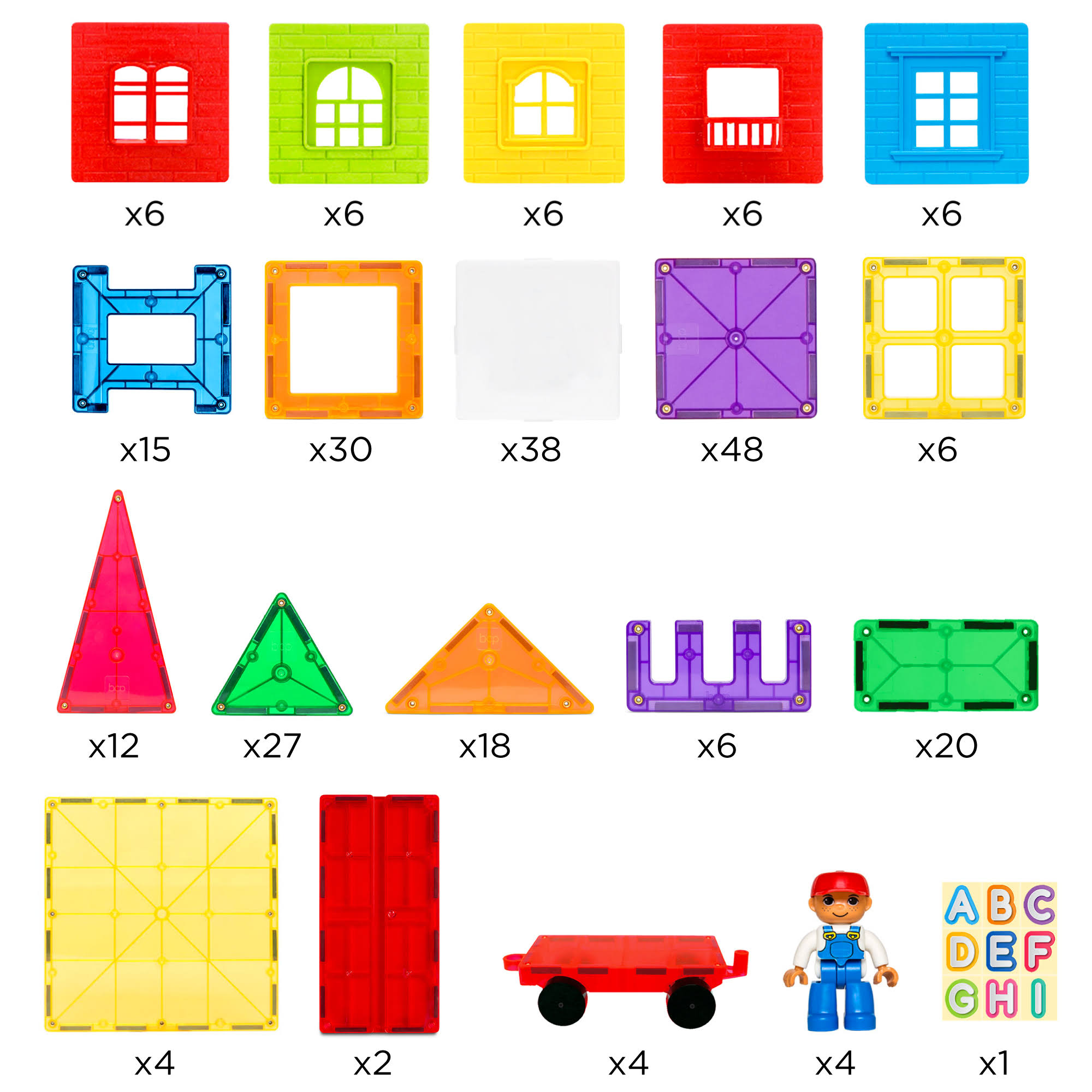 Best Choice Products 250-Piece 3d Magnetic Tile Play MYMIUVRG_2IFJG