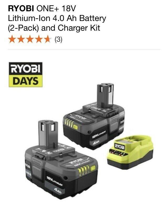 Ryobi One+ 18v 4ah Lithium Ion Battery D878HY9Q_2GXC5