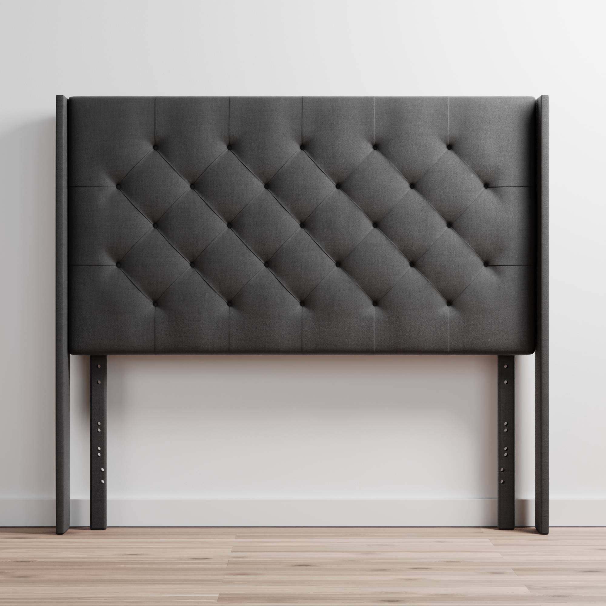 Brookside Eva Wingback Upholstered Headboard - Charcoal - FRYNR38T_5AJIG