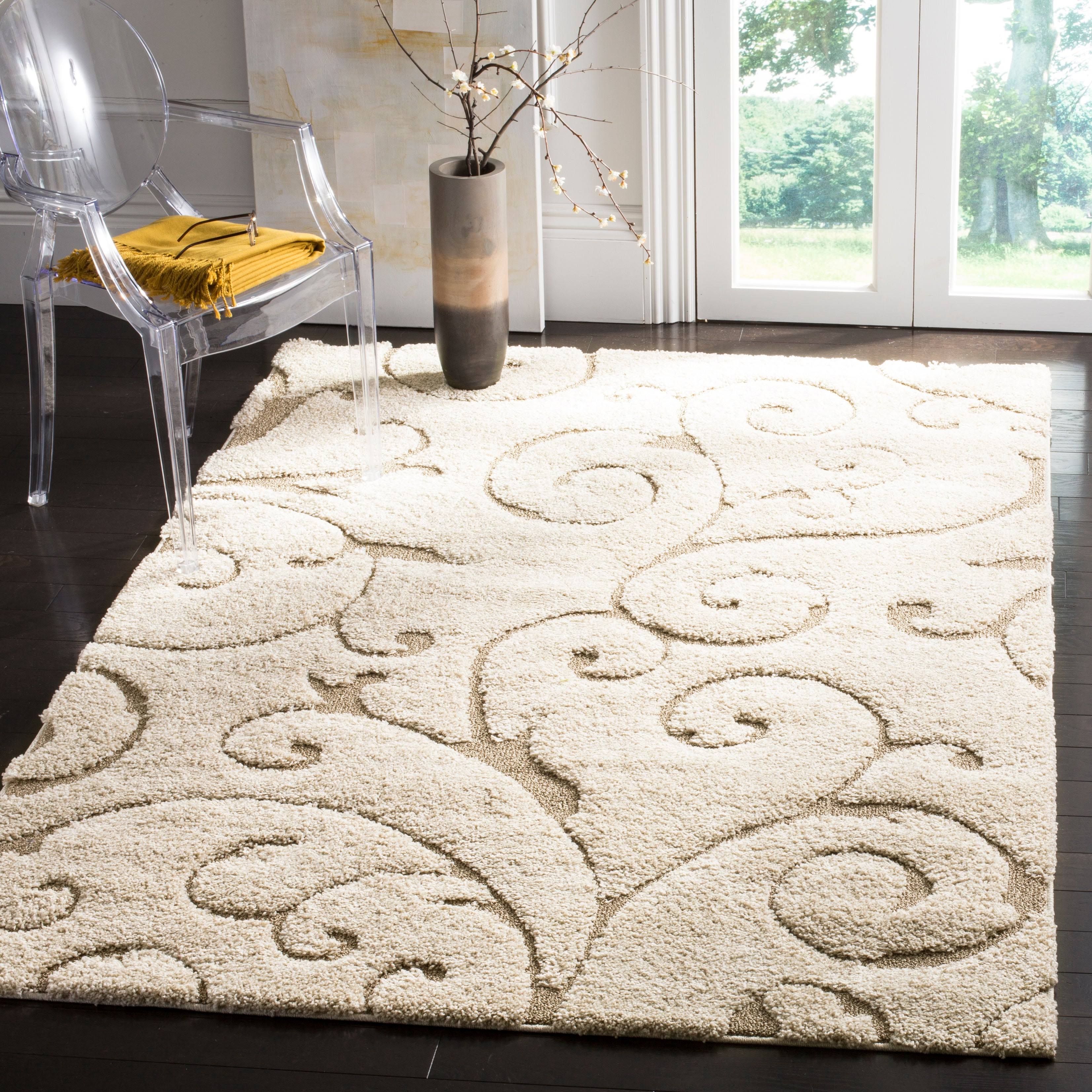 Safavieh Florida Shag Rug Sg455 Cream / Beige, 2'-3 X 4' WI9TTZRD_GNVTS