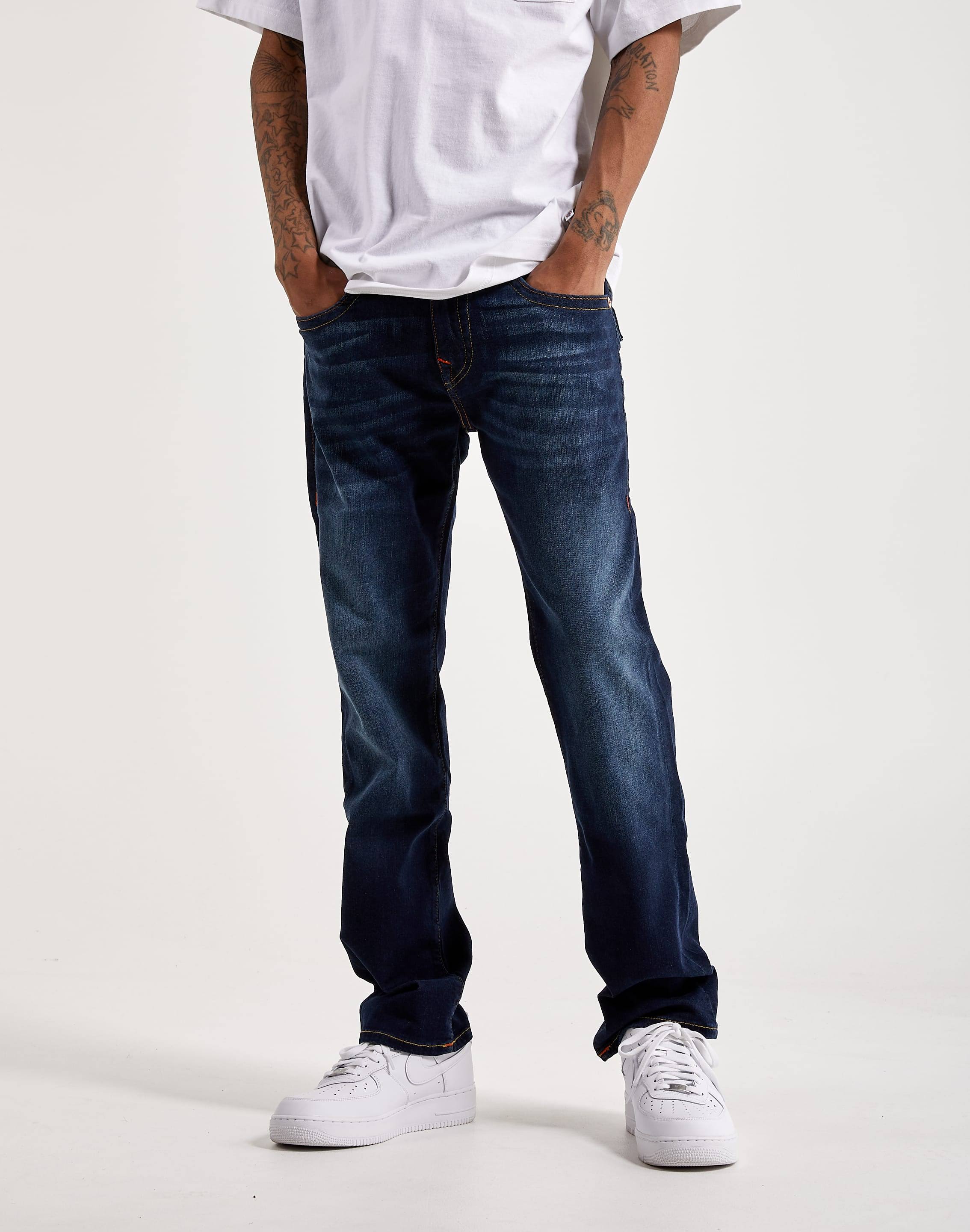 True Religion Men's Ricky Straight Jeans, 32, WIHG1L5A_44ZKW