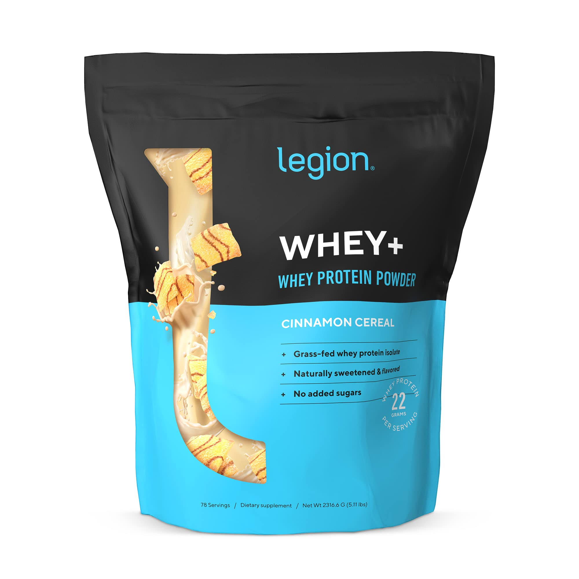 Legion Whey+ Whey Isolate Protein Powder From Grass Fed Cows - Low Carb, Low Calorie, Non-Gmo, Lactose Free, Gluten Free, Sugar Free, All DREFR5XJ_7T2DQ