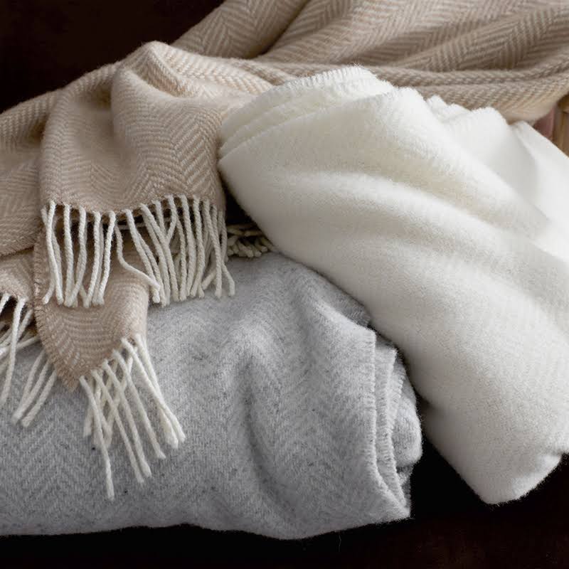The Company Store Herringbone Light Gray Throw 60RJPOLI_Q8KLC