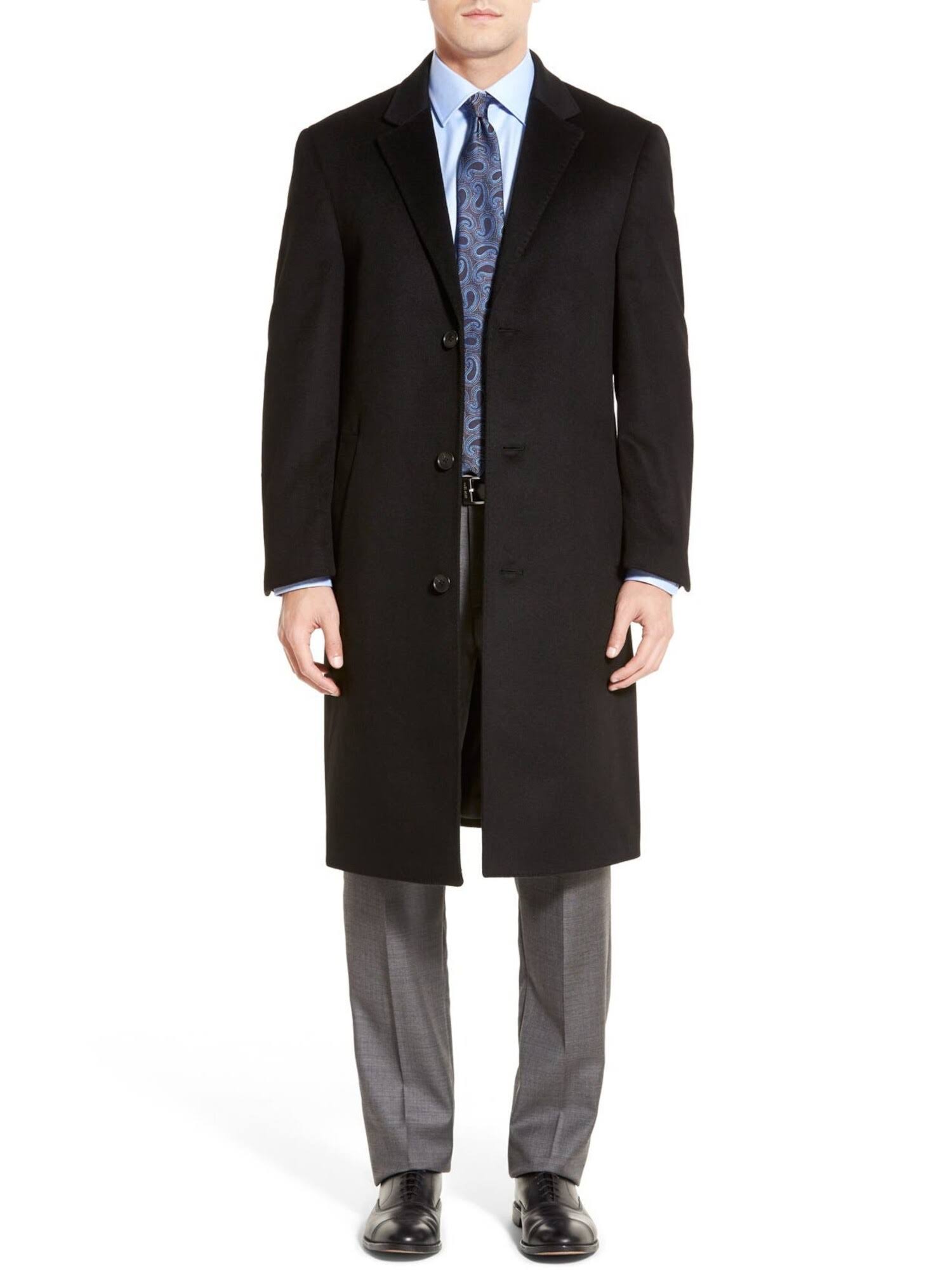 Hart Schaffner Marx Sheffield Classic Fit Wool & Cashmere Overcoat In XUJTPYWD_TTPRN