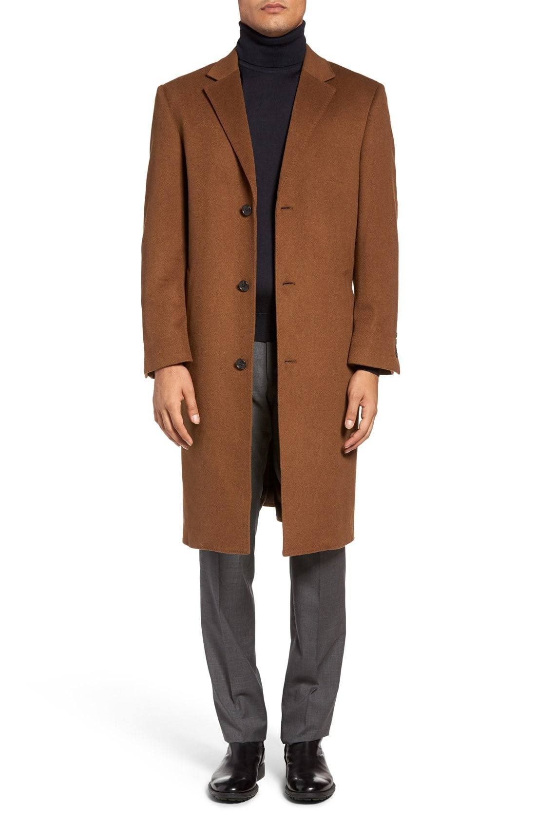 Hart Schaffner Marx Sheffield Classic Fit Wool & Cashmere Overcoat In XUJTPYWD_TTPRN