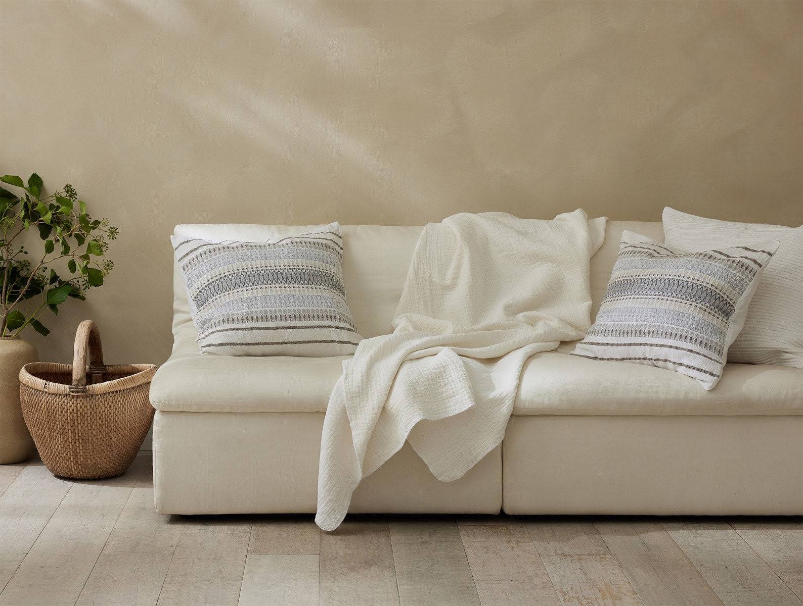 Coyuchi Lost Coast Decorative Organic Pillow Cover YQSYDGYS_21XQE