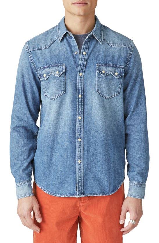 Lucky Brand Sawtooth Denim Western Shirt - Men's Clothing Outerwear Shirt Jackets In Alverson, Size M - Shop Holiday Gifts And I9OTUOXL_BVX4D