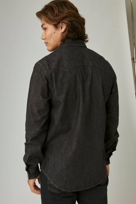 Lucky Brand Sawtooth Denim Western Shirt - Men's Clothing Outerwear Shirt Jackets In Alverson, Size M - Shop Holiday Gifts And I9OTUOXL_BVX4D