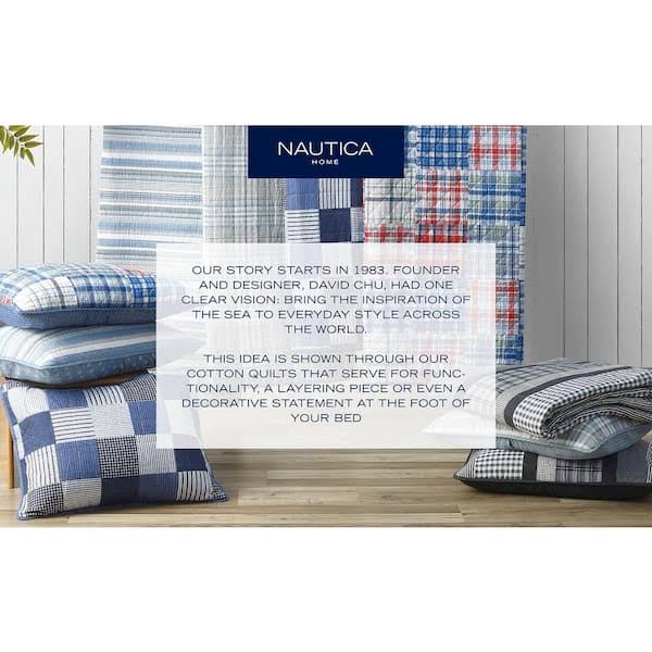 Nautica Tideway Cotton Reversible Quilt And Sham Seperates (Twin) MR0EJH9I_ODKFF