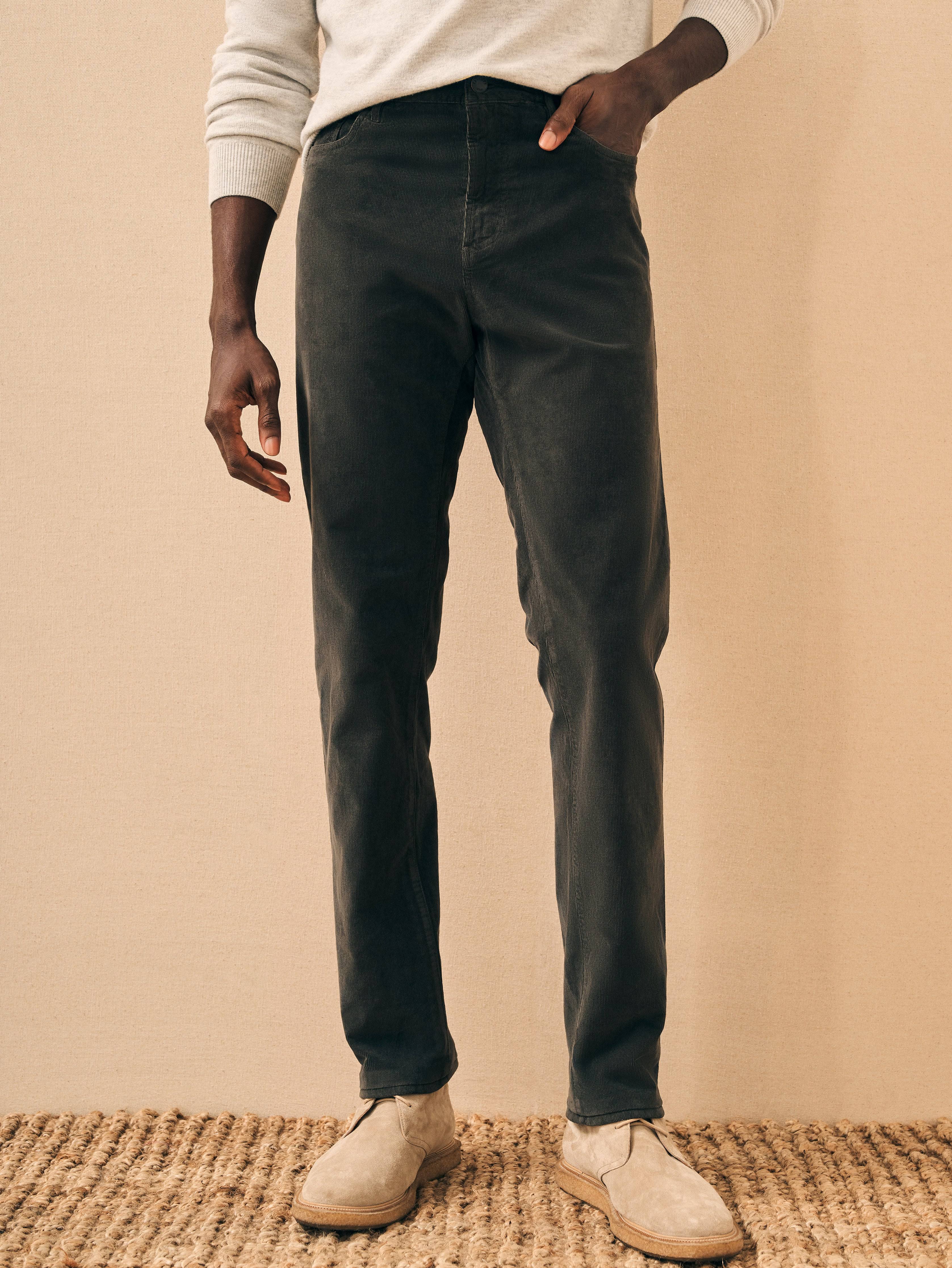 Faherty Men's Stretch Corduroy 5 Pocket Faded Navy Fdn / UBFYDO6Q_BJOI4