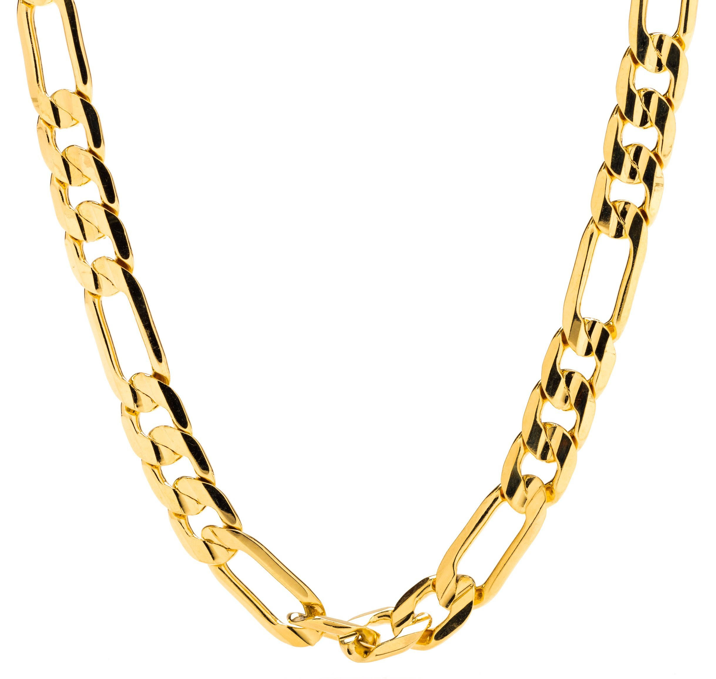 Gold Figaro Chain 7mm Fashion Jewelry Necklaces, 24k Overlay, Resists VTJ3RCIT_QPN5I