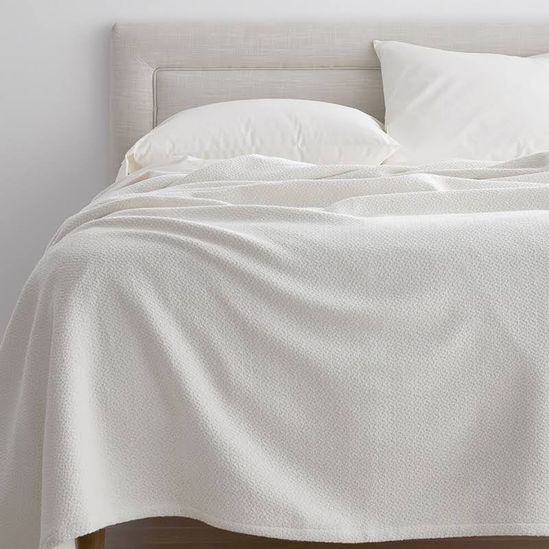 The Company Store Organic Cotton Shadow Blue Solid Twin Woven JN0BBBDR_GPU0B