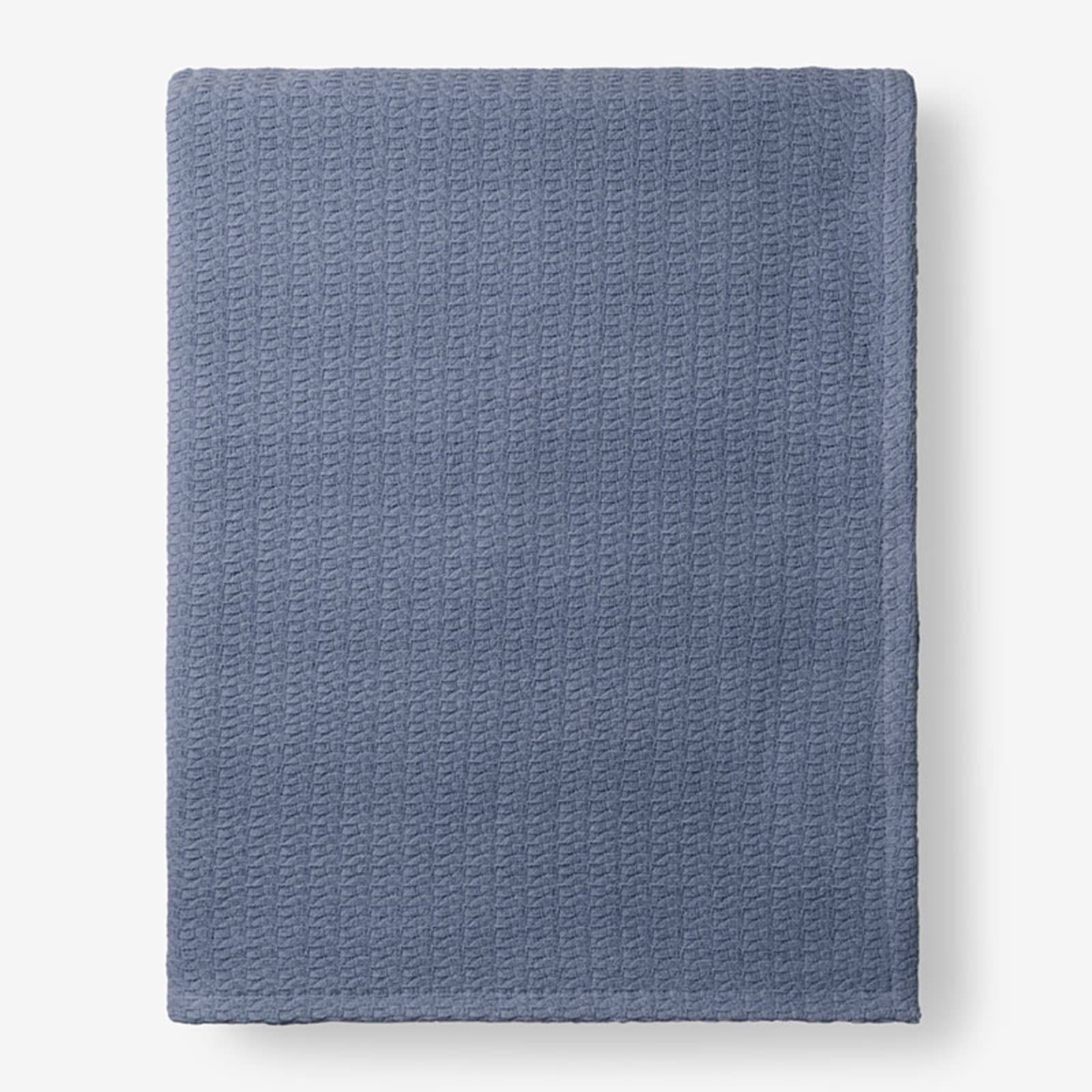 The Company Store Organic Cotton Shadow Blue Solid Twin Woven JN0BBBDR_GPU0B
