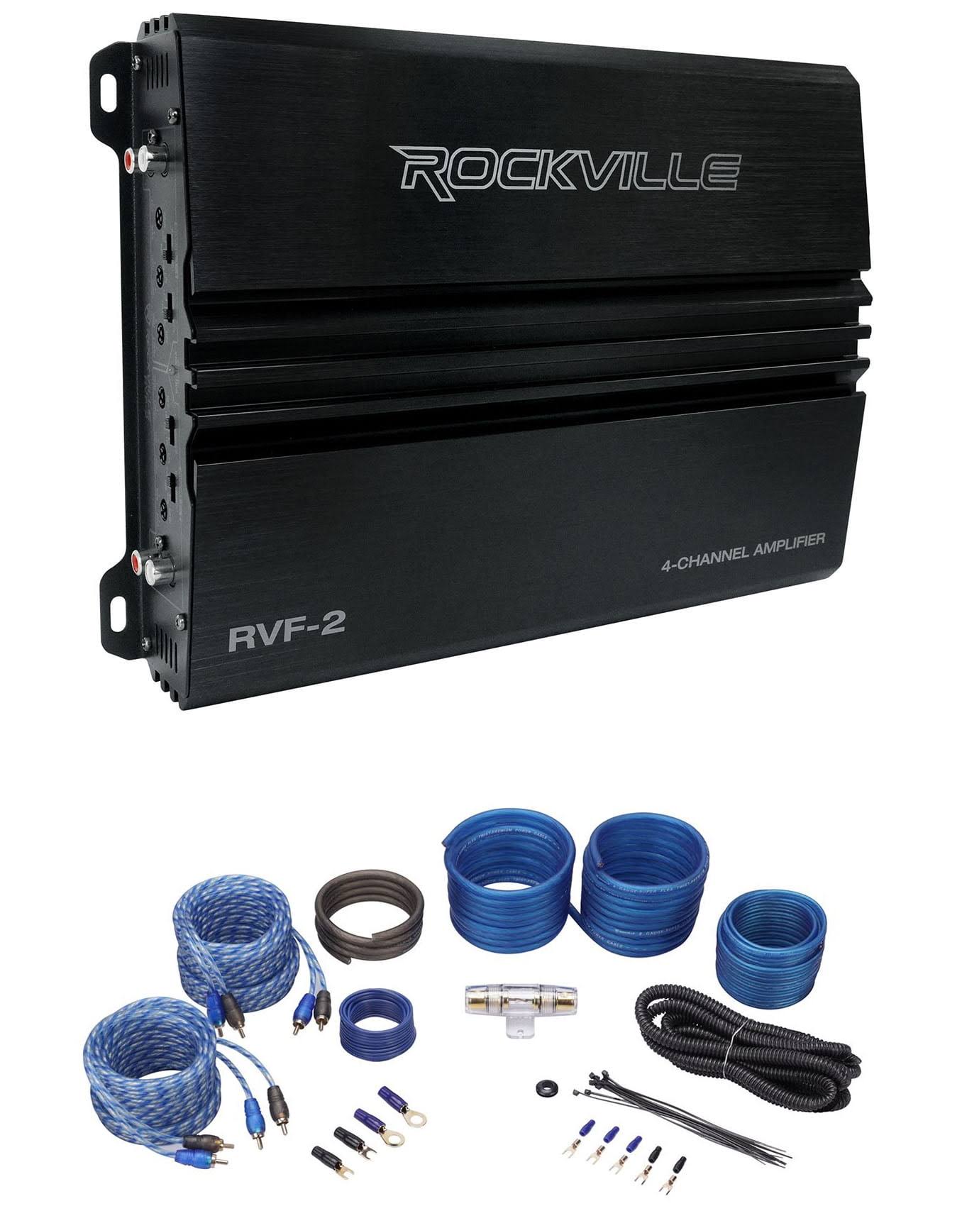 Rockville Rvf-2 1200w Peak/300w Rms 4 Channel Car Amplifier+Amp Wire AZYBXXN3_G83JQ