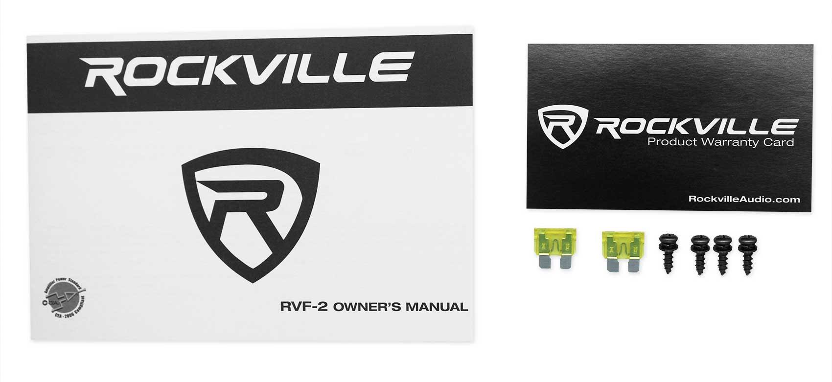 Rockville Rvf-2 1200w Peak/300w Rms 4 Channel Car Amplifier+Amp Wire AZYBXXN3_G83JQ