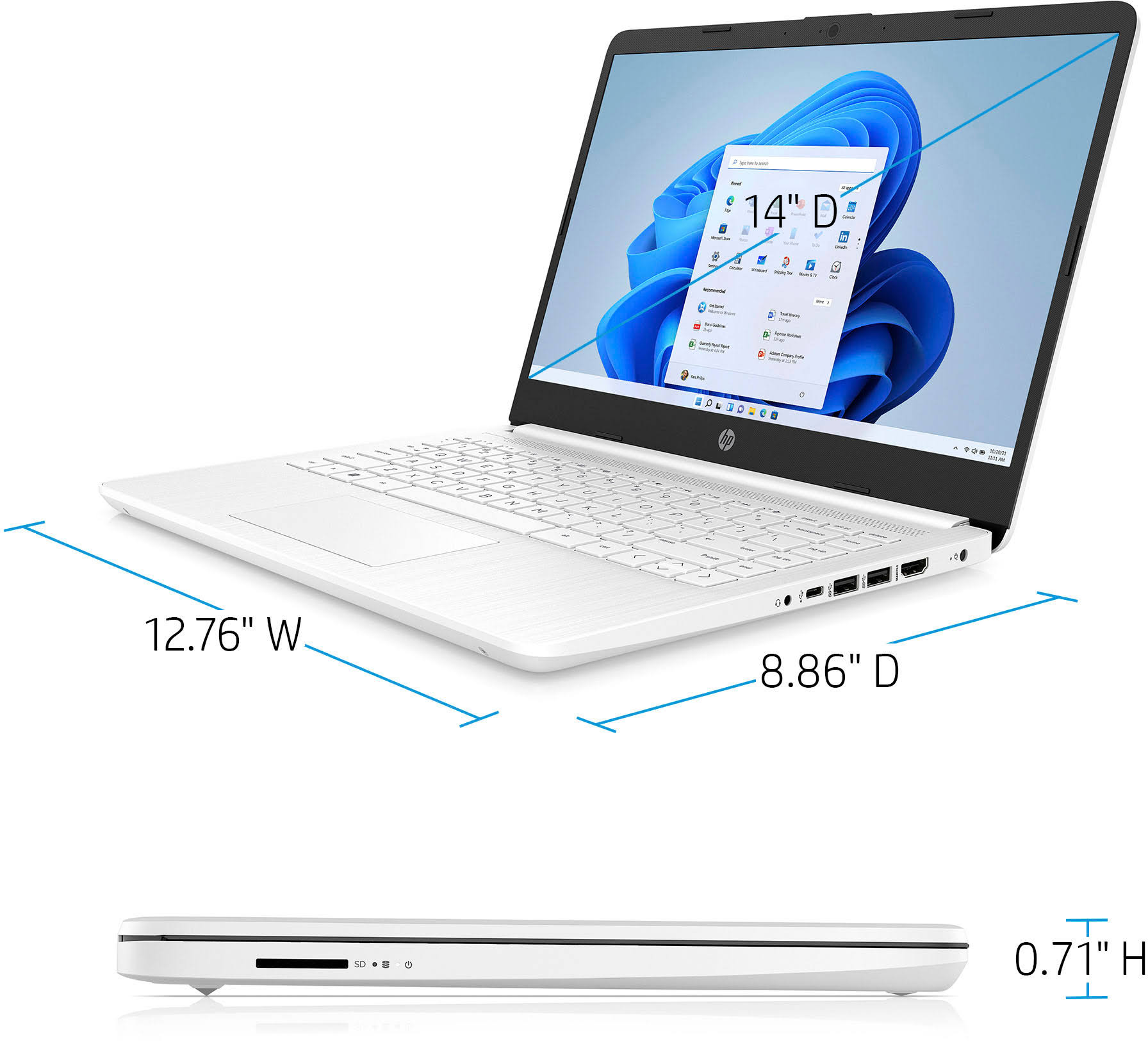 Hp - 14 Laptop - Intel Celeron - 4gb Memory - 64gb Emmc - Snowflake DO60B5BV_VQ4QK