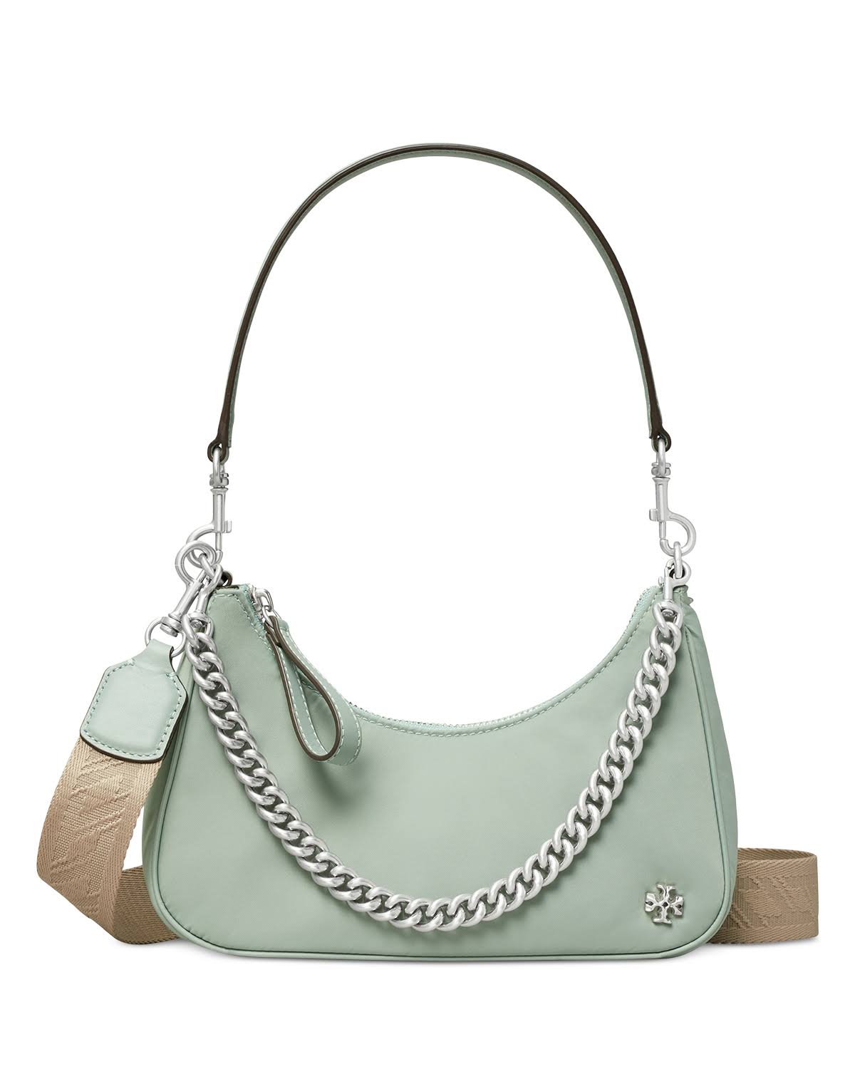 Tory Burch 151 Mercer Small Crescent Bag In Blue VCEULCL2_VZCVK