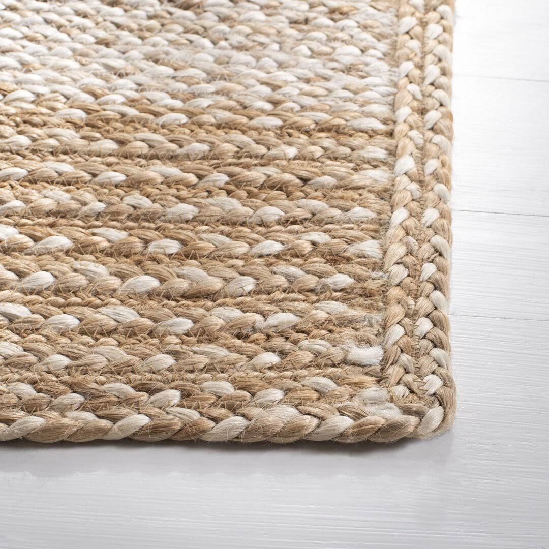 Chesnut Striped Handmade Flatweave Jute Natural/Ivory Area Rug Bay Isle Home Rug Size: Rectangle 5' X 8' WEMXQ84Y_5CHDI