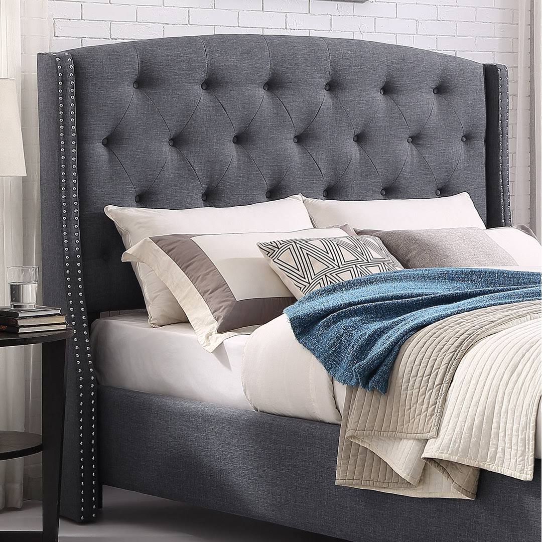 Croce Upholstered Panel Bed Darby Home Co Color: Gray Size: EEJRVE5N_6BIH0