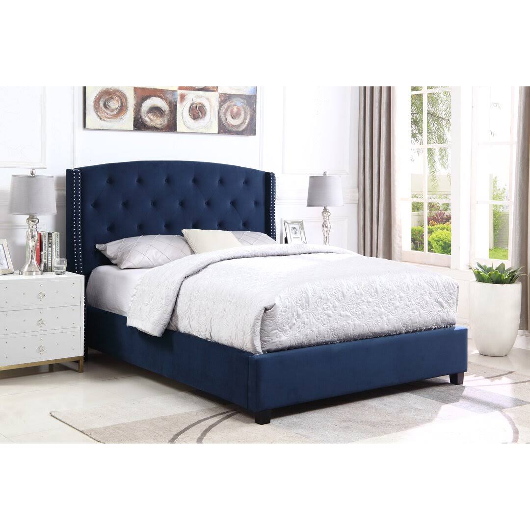 Croce Upholstered Panel Bed Darby Home Co Color: Gray Size: EEJRVE5N_6BIH0
