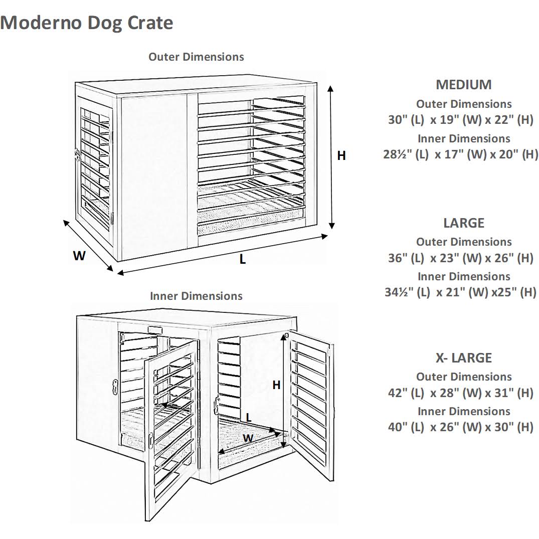 Moderno Dog Crate - Grey I5OHL5XG_UUXYW