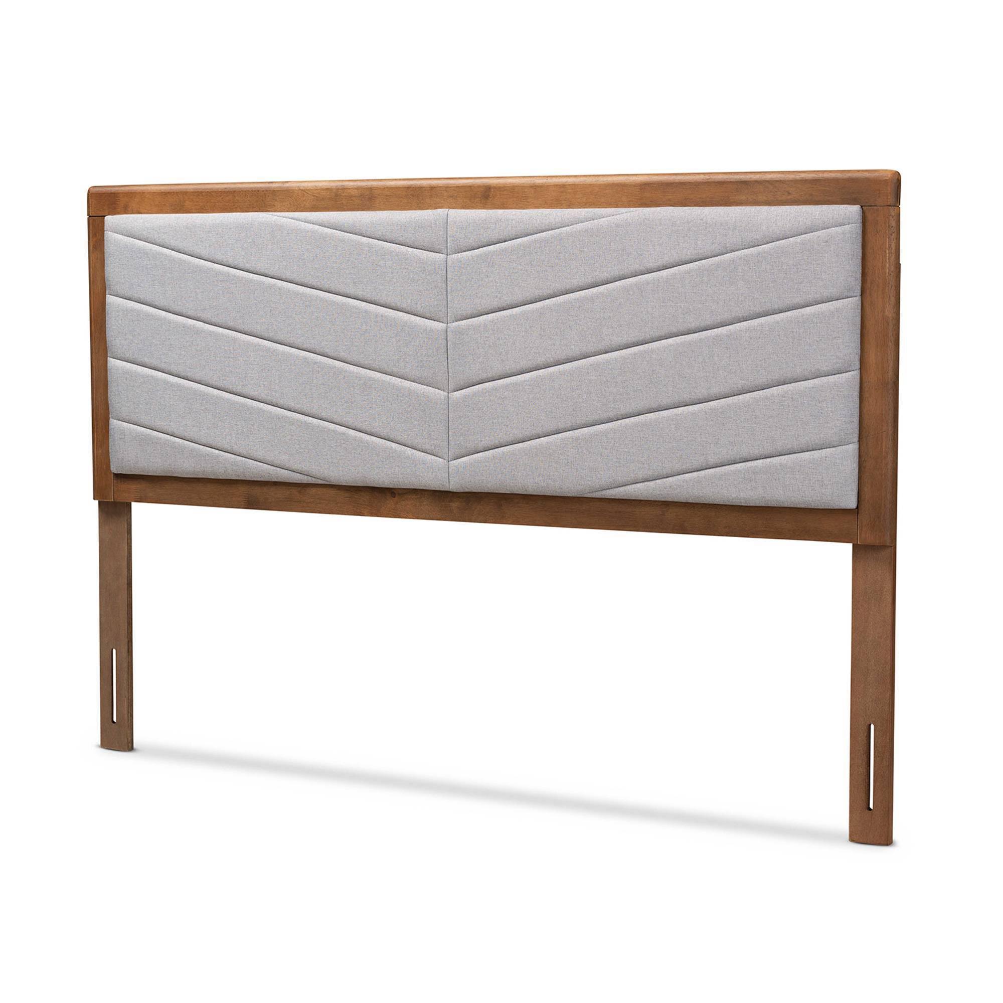 Baxton Studio Iden Modern And Contemporary Dark Grey Fabric Upholstered And Walnut Brown Finished Wood Full Size IM3TEHSD_5LUXD