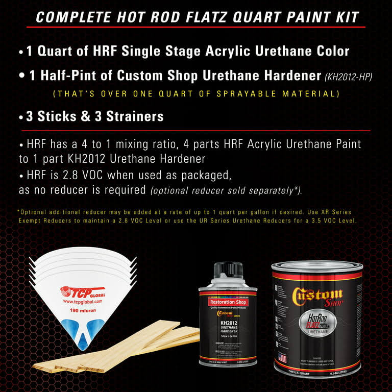 Custom Shop Blood Red - Hot Rod Flatz Urethane Automotive Flat Matte Car Paint, 1 Quart VOUZ8SUJ_II7PR