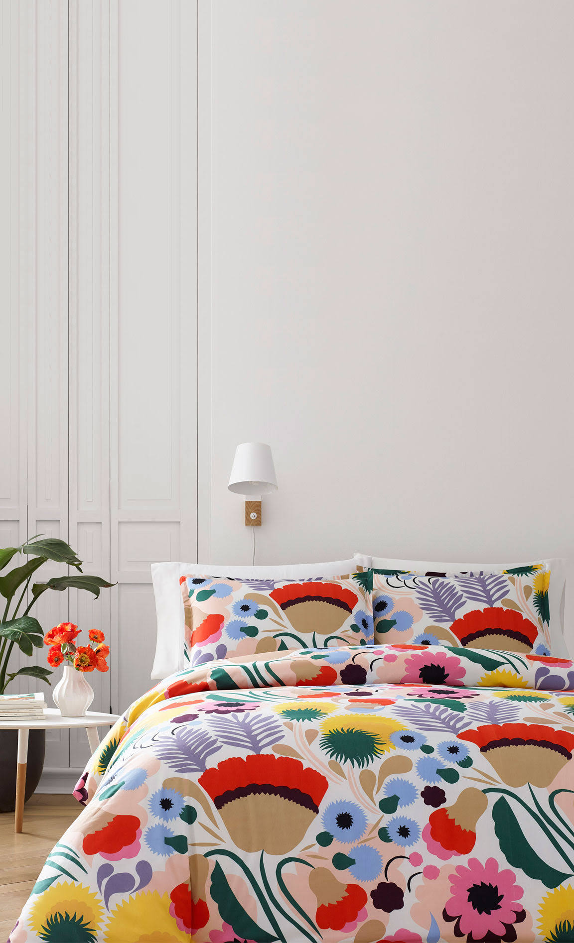 Marimekko Ojakelkukka Cotton 3-Pc. Full/Queen Duvet Cover Set - F4LVPV17_EUAKX