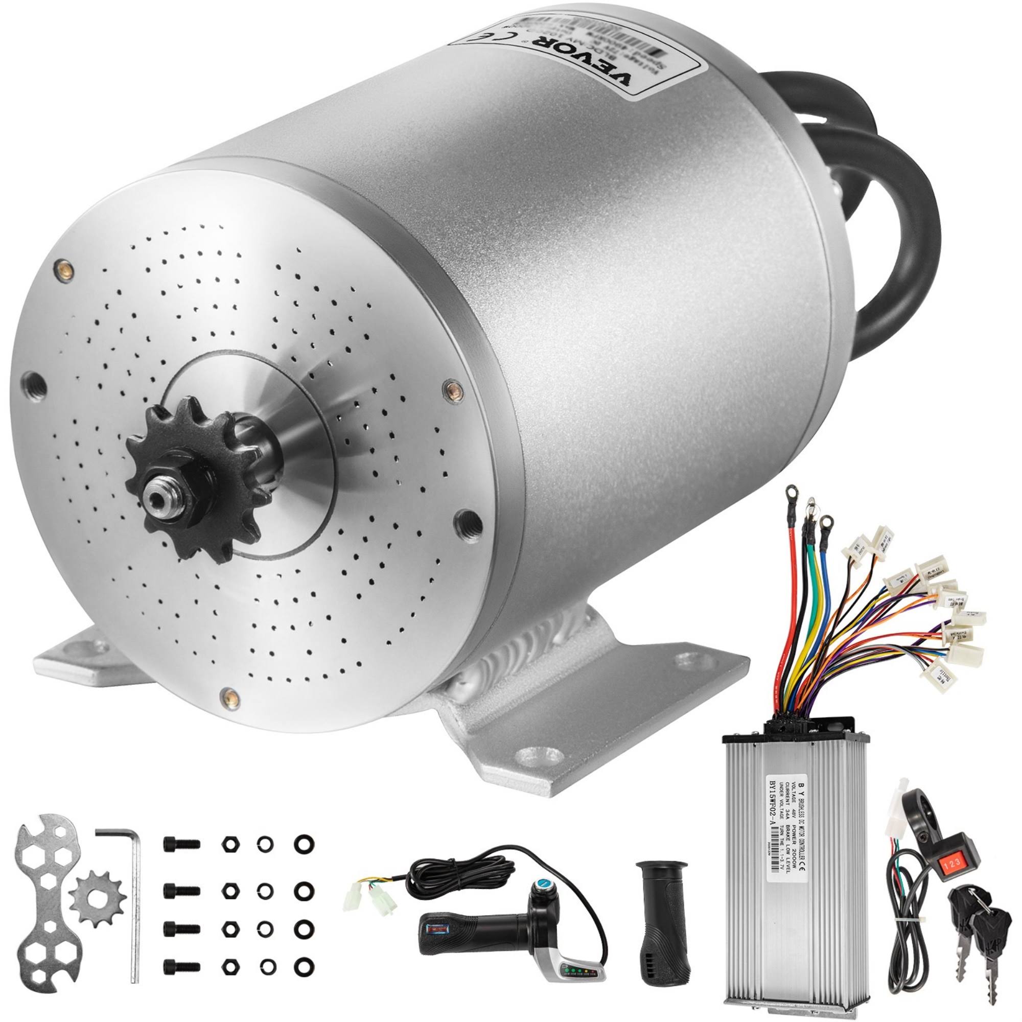 Vevor 48v 2000w Brushless Motor Kit With Controller Grip Key And 3 Speed 8UALPEAW_ILGXE