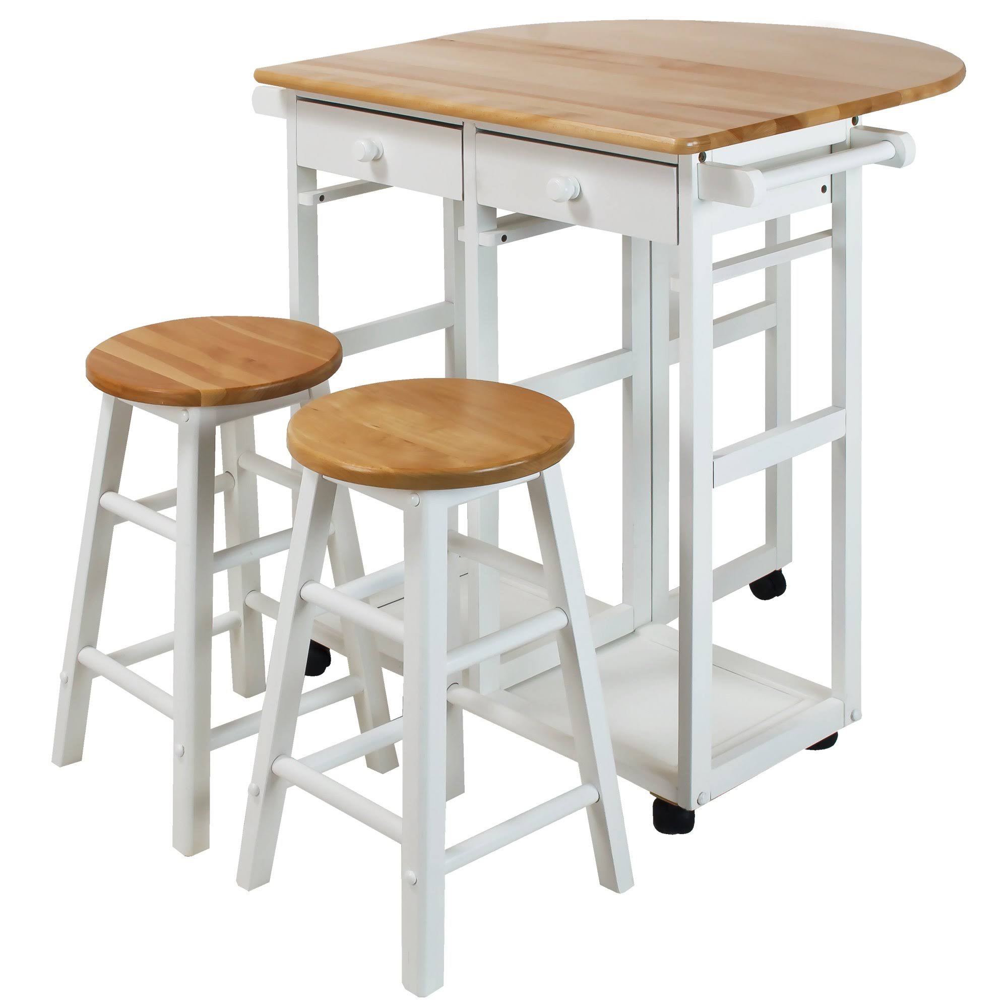 Casual Home Breakfast Cart With Drop-Leaf Table - ELRSELII_LWO13