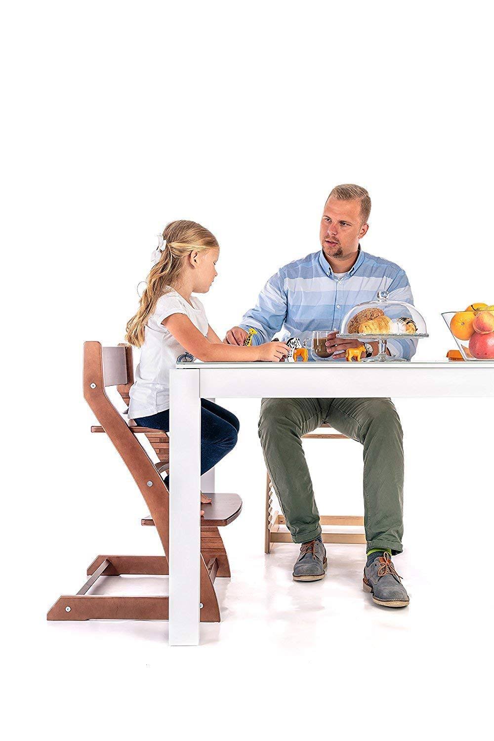 (Turquoise) - Turquoise Heartwood Adjustable Wooden High Chair Baby Highchair Solution For Babies And Toddlers Dining Highchair From 24 MN6QOUTF_QJJCM