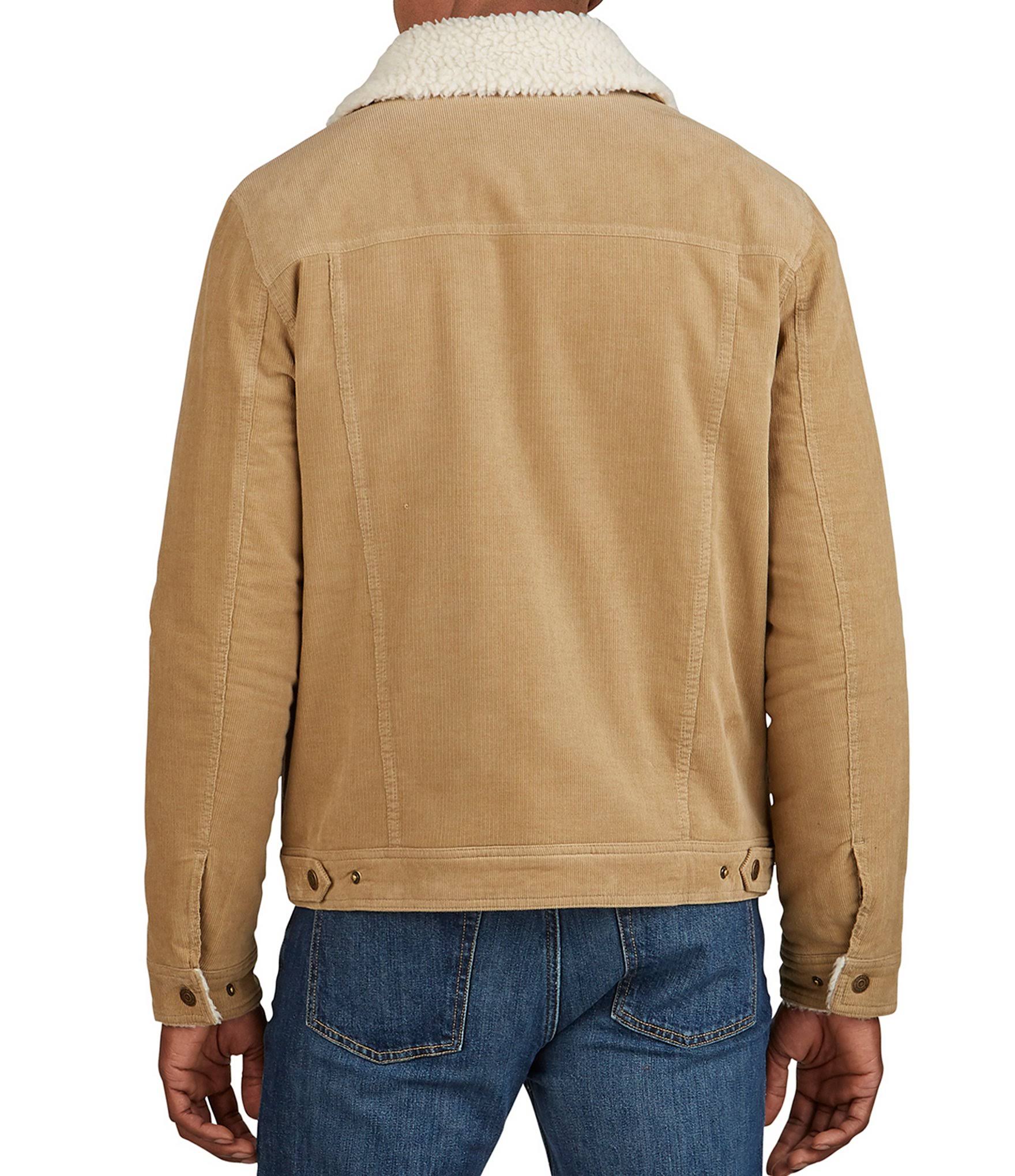 Guess Men's Corduroy Bomber Jacket Brown Size KOGFNJPI_4IH2H