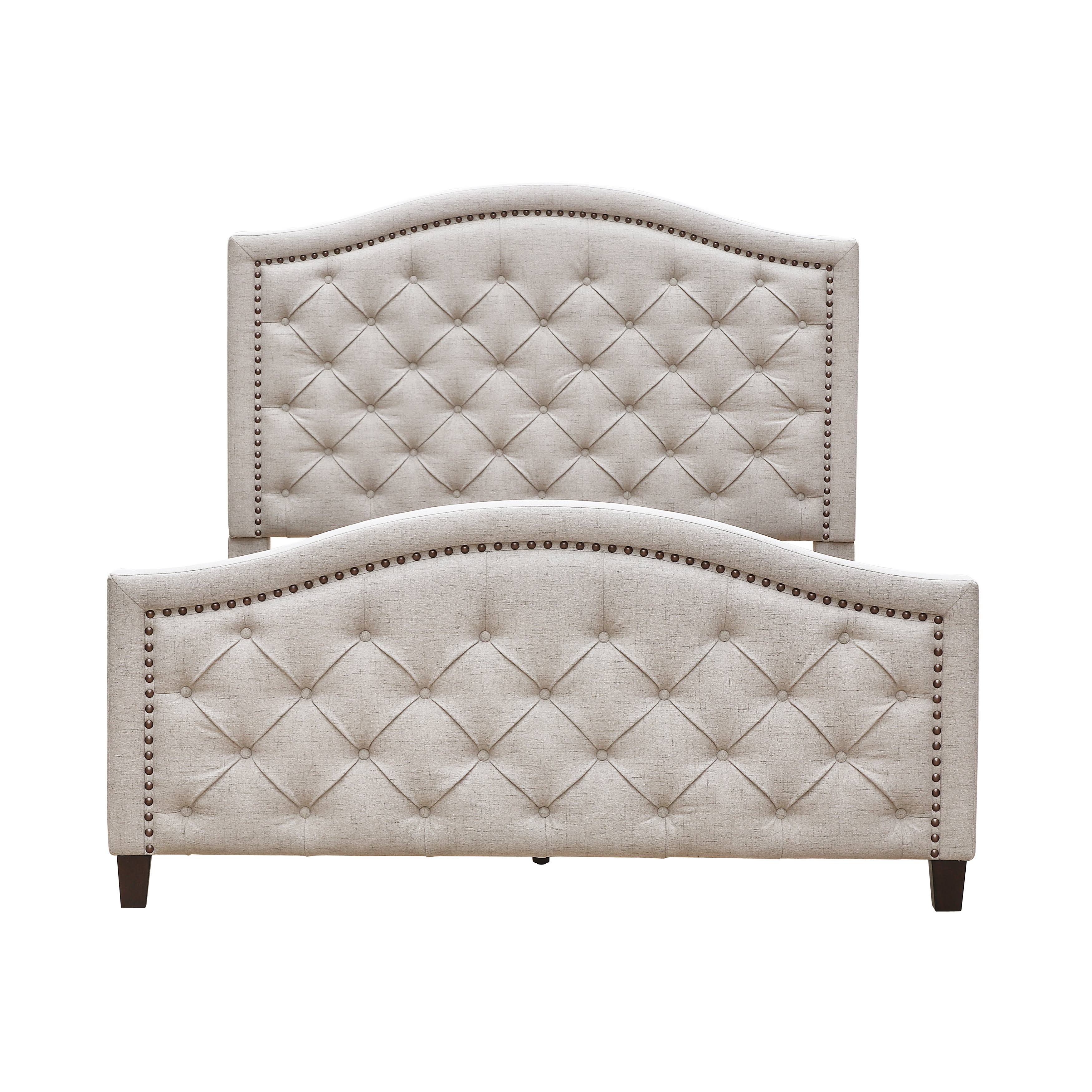 Button Tufted Upholstered California King Platform B0YPTLQZ_EKBI9