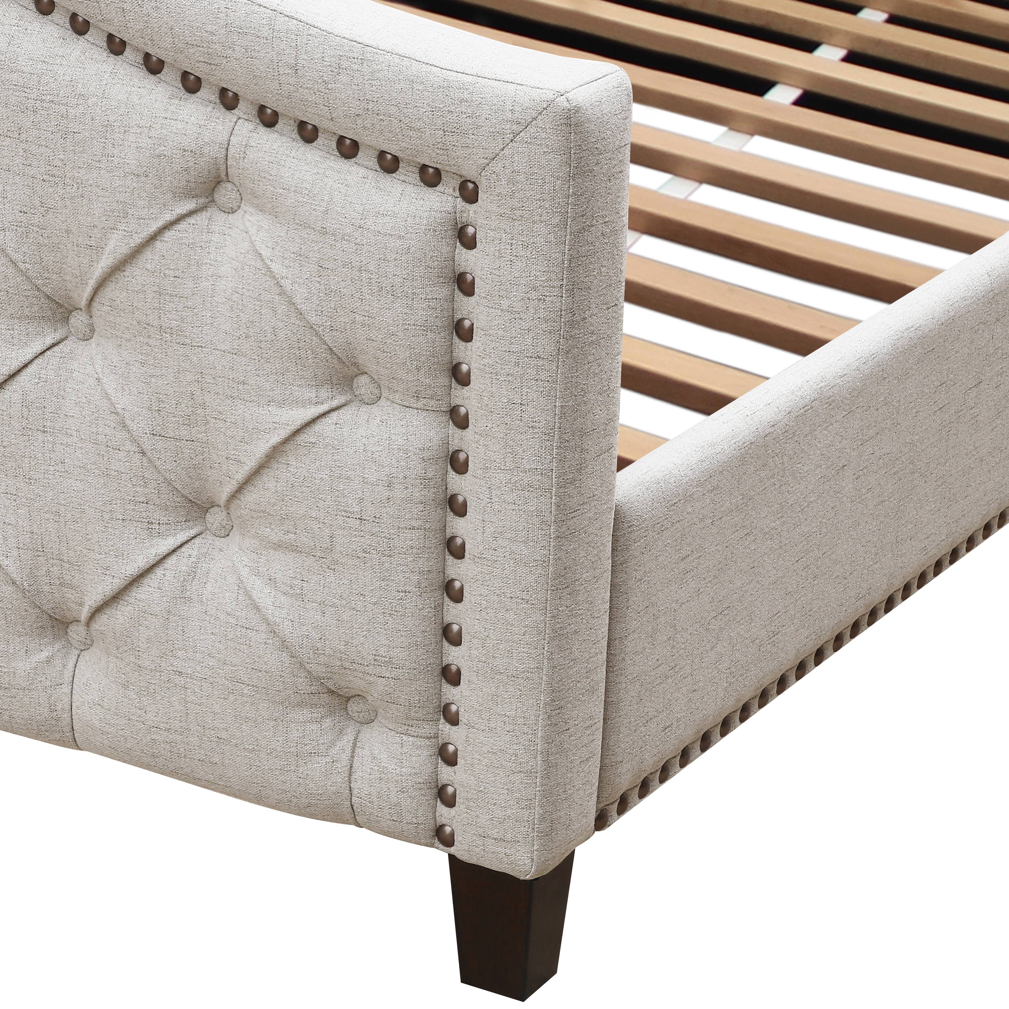 Button Tufted Upholstered California King Platform B0YPTLQZ_EKBI9