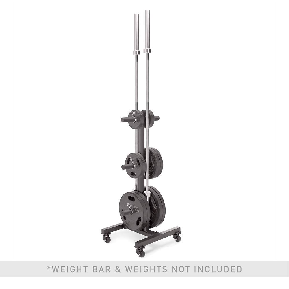 Marcy 6-Peg Olympic Weight Plate Tree & Vertical Bar Holder W/ 1A4TY5NM_CZQOB