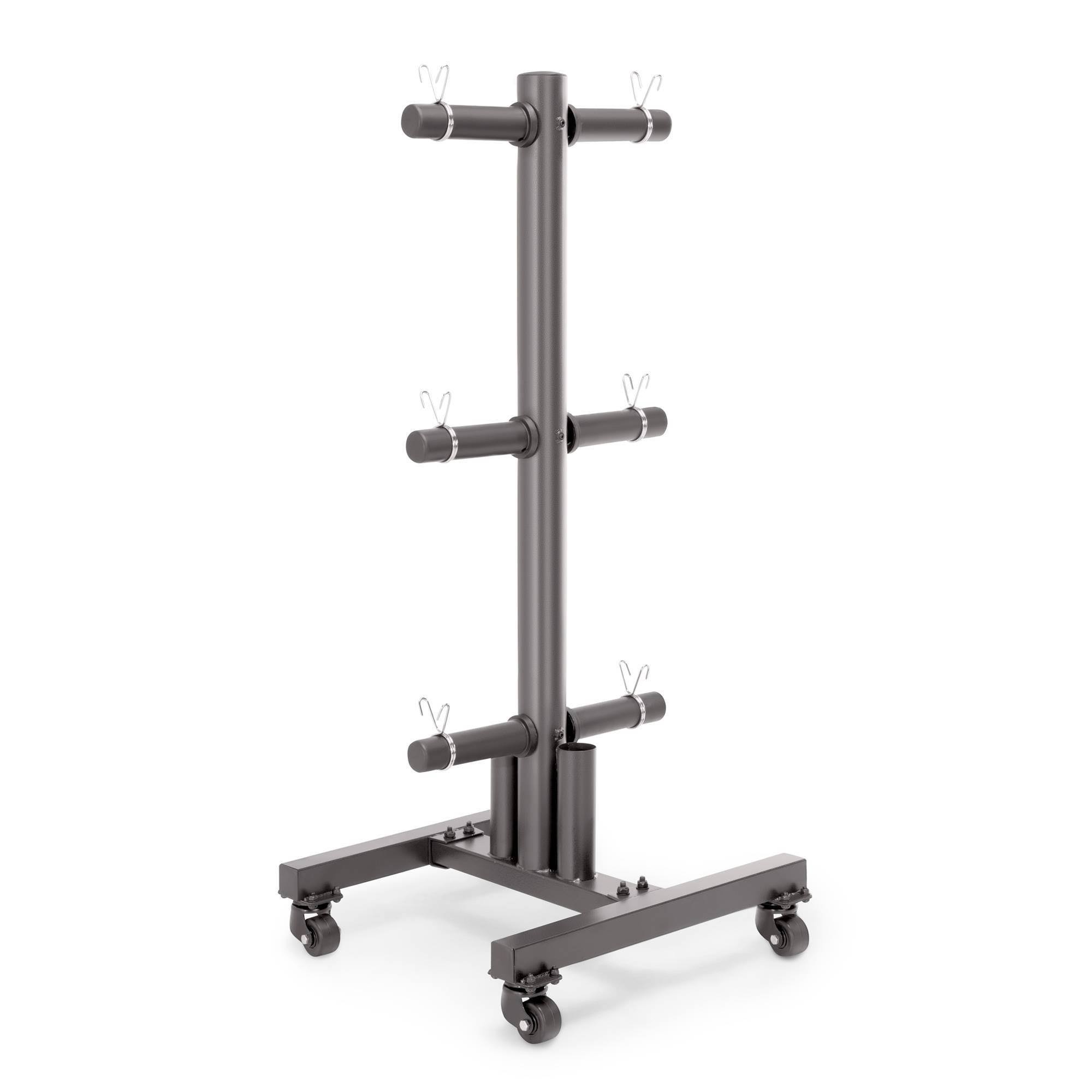 Marcy 6-Peg Olympic Weight Plate Tree & Vertical Bar Holder W/ 1A4TY5NM_CZQOB