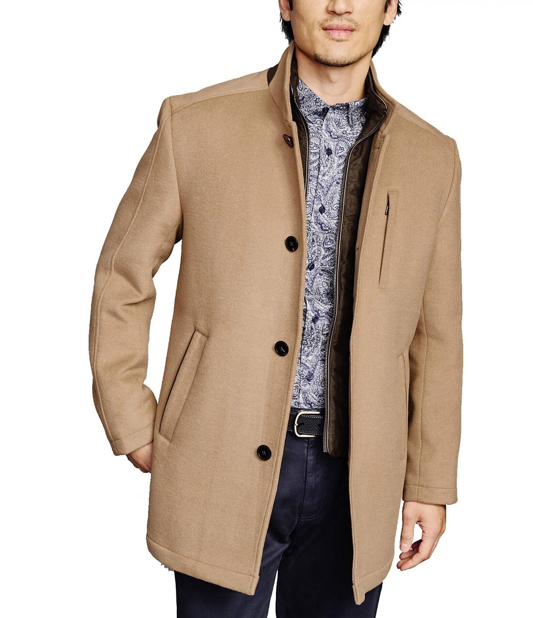 Wool Car Coat - Camel | Johnston & Murphy VSINWZGZ_BVHY5