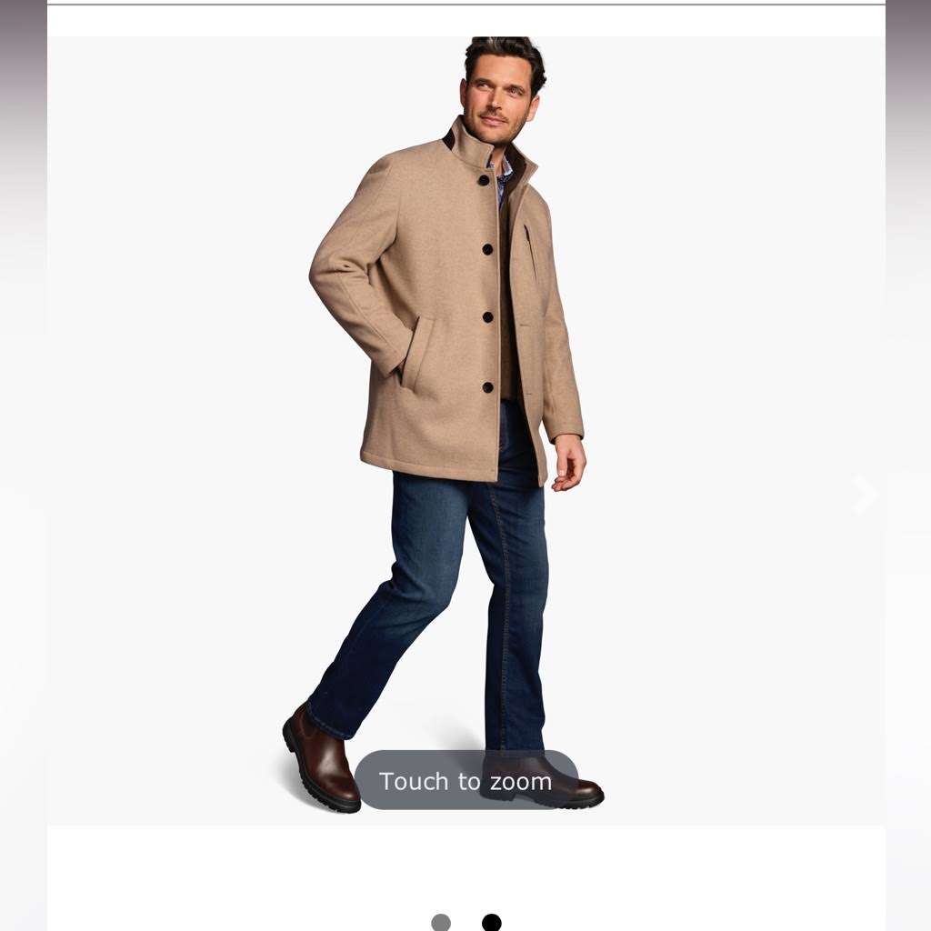 Wool Car Coat - Camel | Johnston & Murphy VSINWZGZ_BVHY5