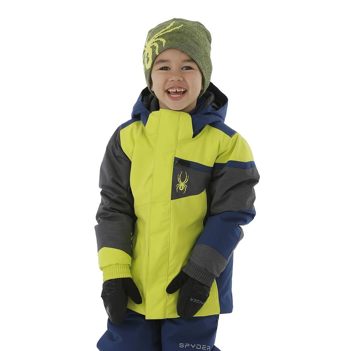 Spyder Little Boys' Leader Jacket Sharp Lime / NASGHZRD_3QB4I