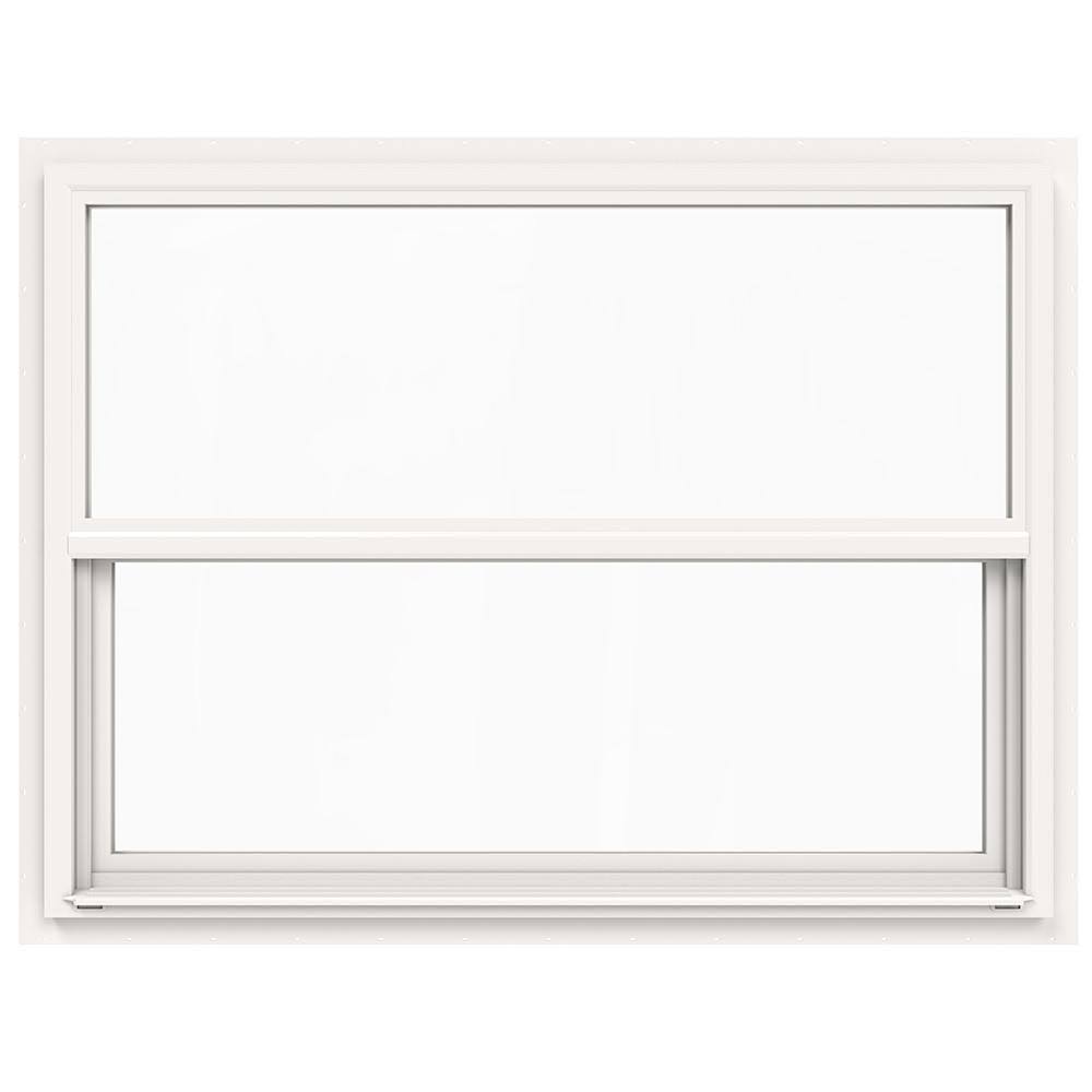 Jeld-Wen 36 In. X 54 In. V-4500 Series White Single-Hung Vinyl Window With Fiberglass Mesh EQWL8YIA_QUHT9