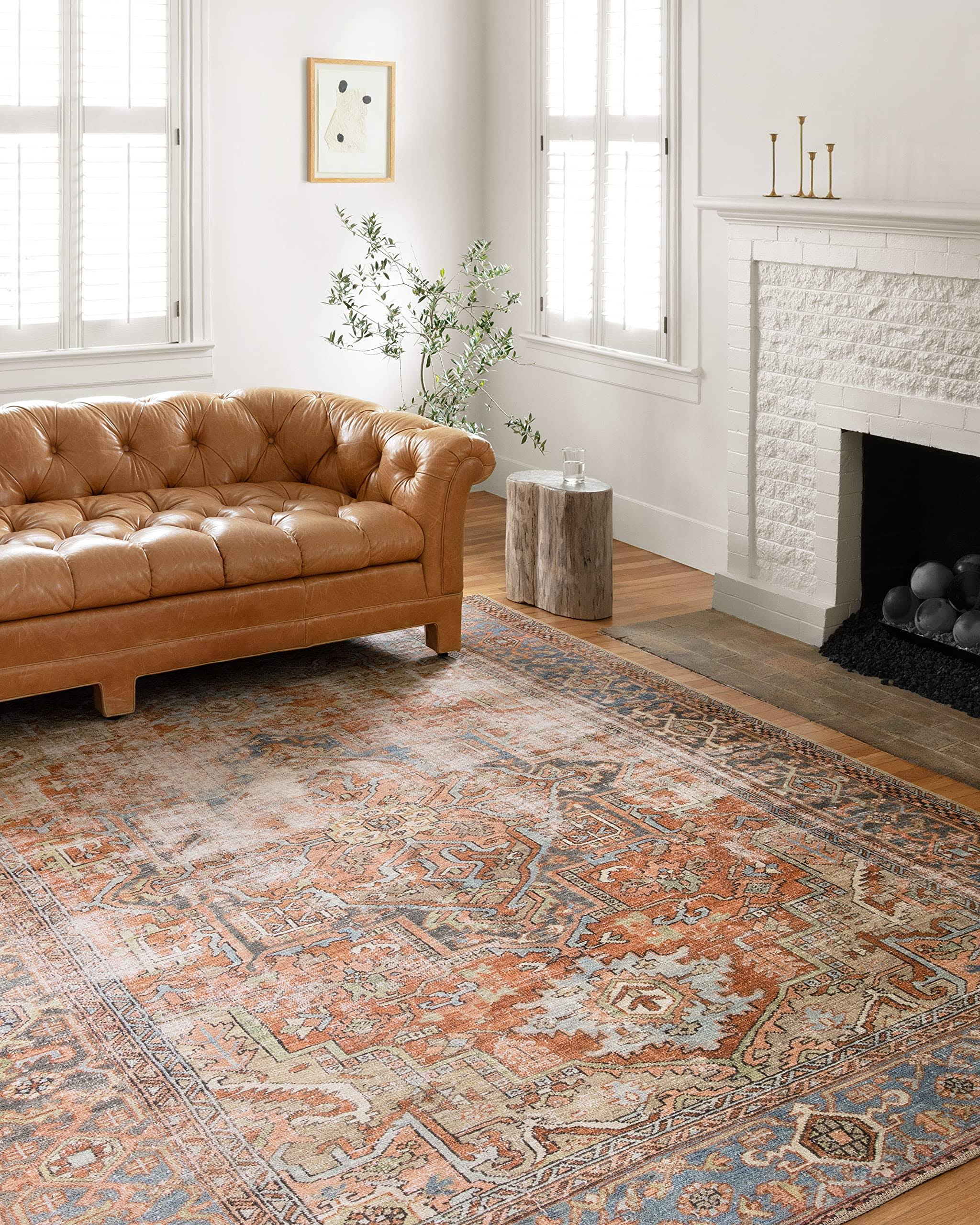 Loloi Rugs Loren 5' X 7'6 Hand Knotted Rug In Terracotta And OBQJVLTK_HPK4E