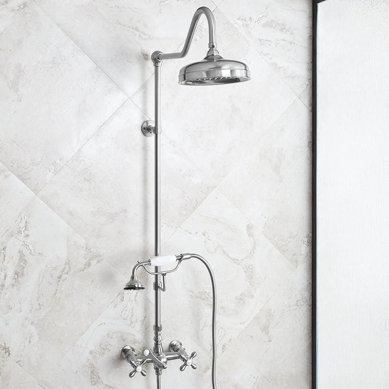 Vintage Tub & Bath Mason Hill Collection Exposed Cross Handle Shower Set With Handshower Rmhl2-K6GCCSCR_VANN3