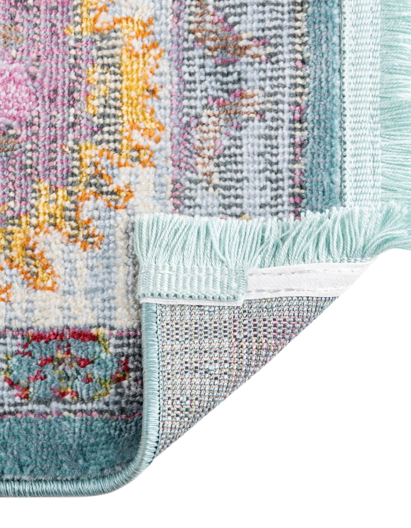 Unique Loom Paragon 4x6 Aqua And Blue Blue Floral Area MU1LOYU3_ITT65