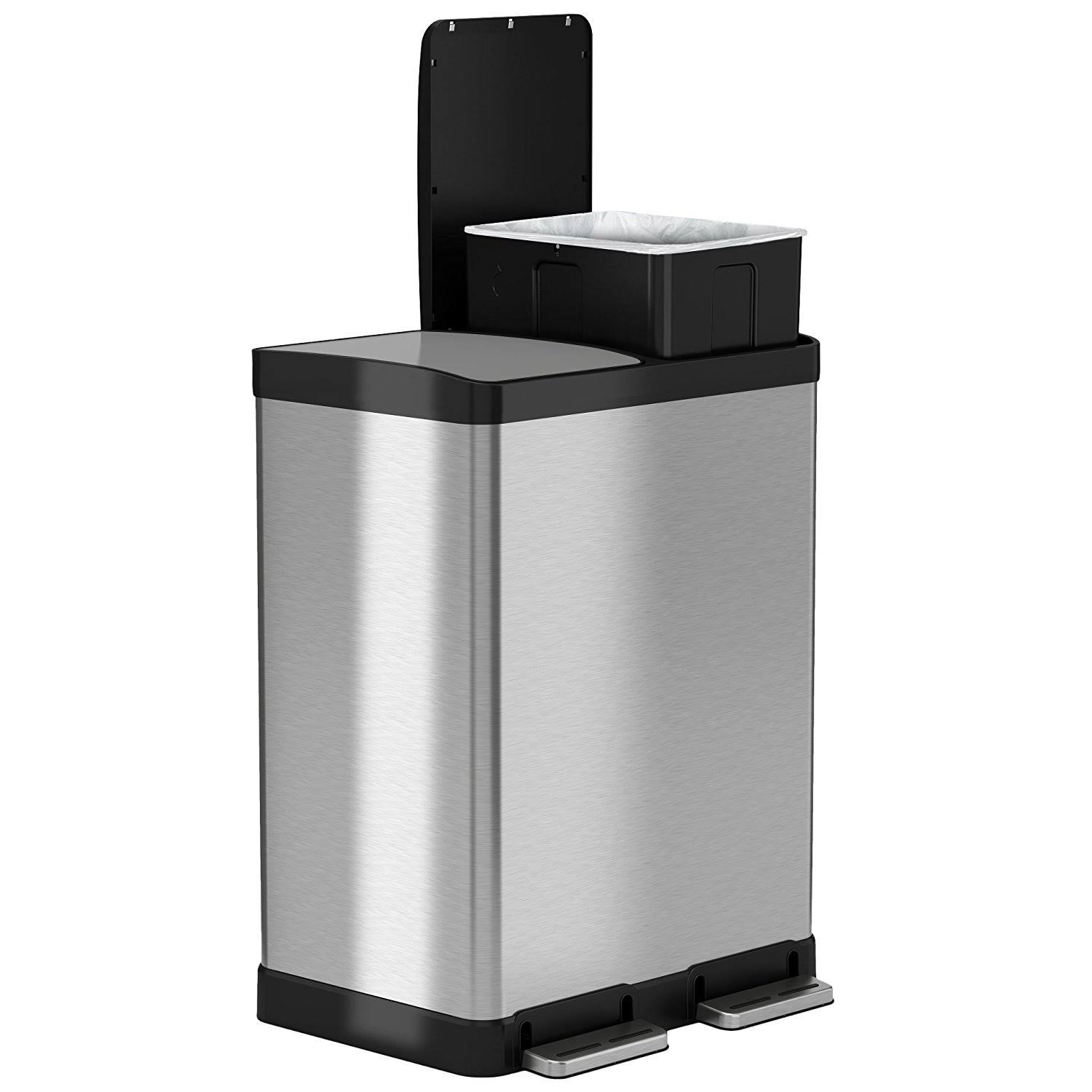 Itouchless Softstep 16-Gallon Dual-Compartmenttep Trash FABMVT2G_WZKH2