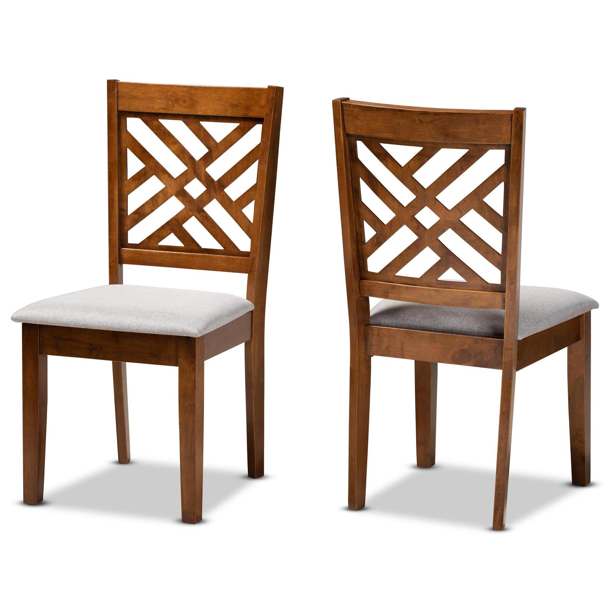 Baxton Studio Caron Modern And Contemporary Transitional Walnut Brown Finished Wood 2-Piece Dining Chair TFYYP3D2_N7UAE