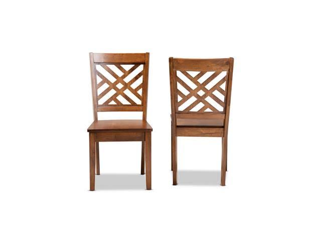 Baxton Studio Caron Modern And Contemporary Transitional Walnut Brown Finished Wood 2-Piece Dining Chair TFYYP3D2_N7UAE