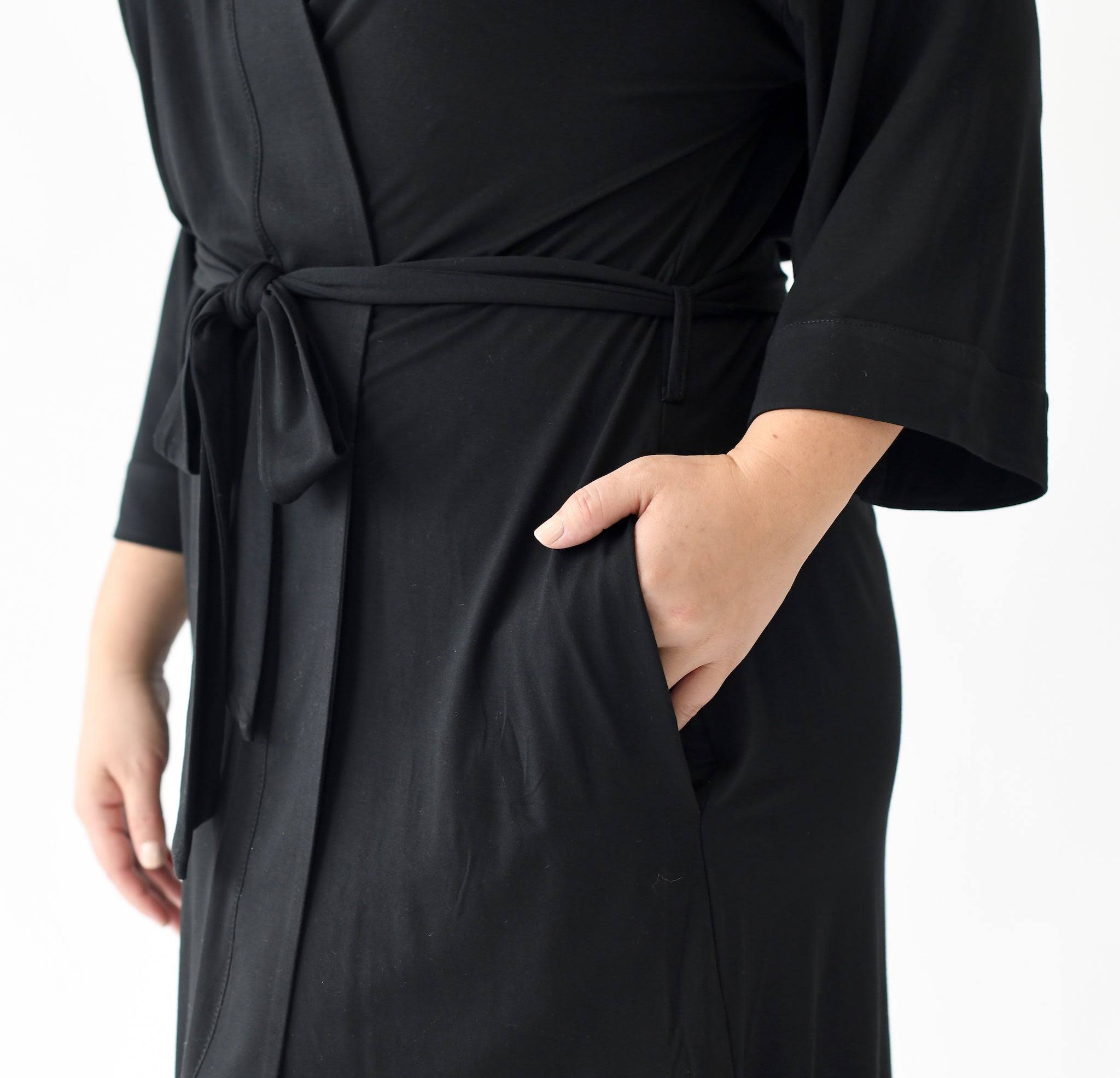 Cozy Earth Women's Stretch-Knit Bamboo Kimono Robe - QAJQXWDL_WY2YB